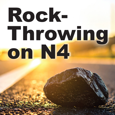 <p>Rock-Throwing on N4 </p>
