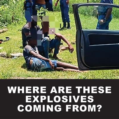 <p>Where are these explosives coming from?</p>
