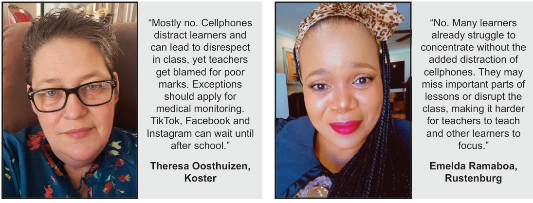 HAVE YOUR SAY — Should high school learners be allowed to use cellphones during school hours?