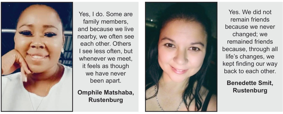 HAVE YOUR SAY — Are you still in touch with your childhood friends?
