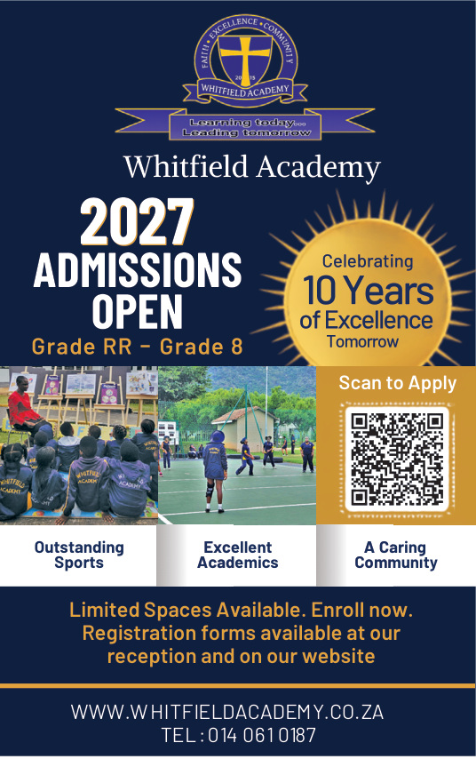 Whitfield Academy — 2027 ADMISSIONS OPEN